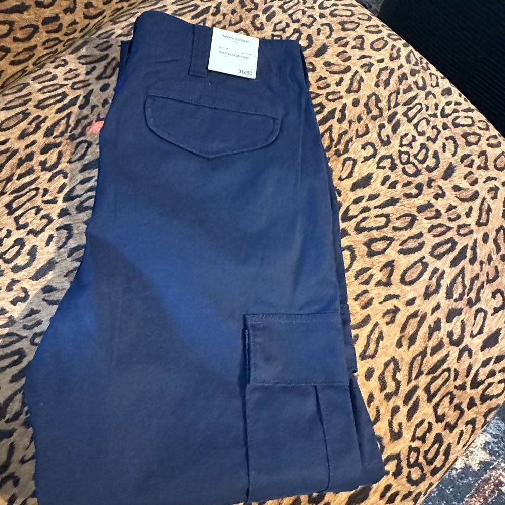 Banana Republic Navy Cargo Pants - Slim Casual Utility Men’s